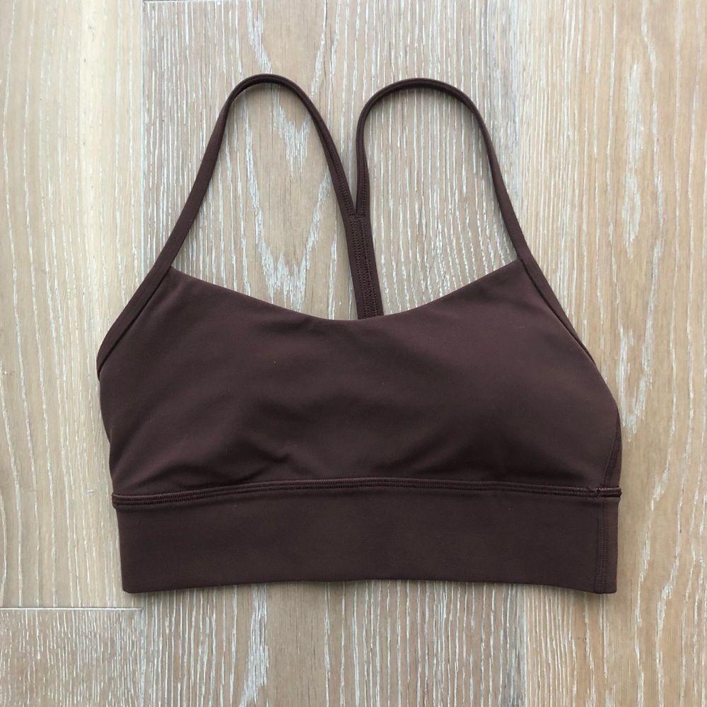 Lululemon Flow Y Long Line Size 6 Brown Earth